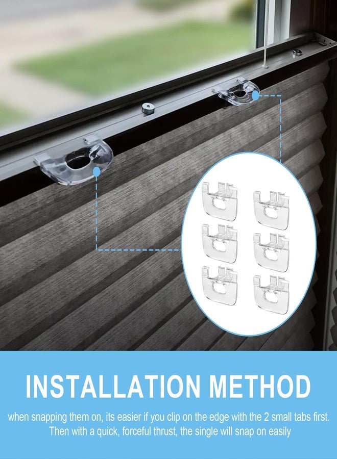 Giokyi 6 Pack Cordless Honeycomb Shade Lift Handles for Graber and Bali Cordless Mini Blinds and Cellular Shades Made After 2015 (Fits 3/4" Pleat) - Image 3